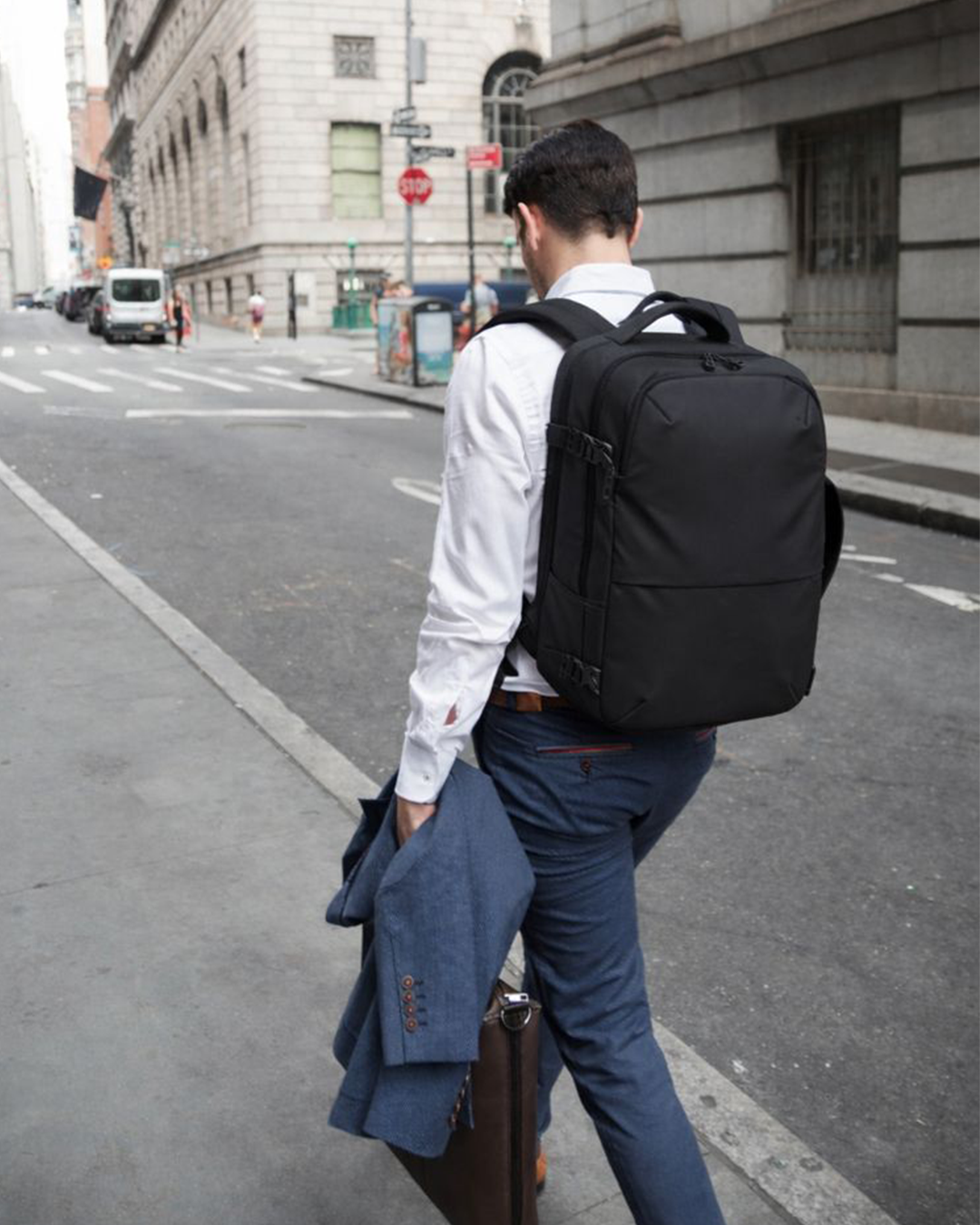 Men'S Vacuum Compression Backpack, Dry Wet Separation Expandable Backpack, Anti-Theft Computer Backpack, Short Distance Backpack