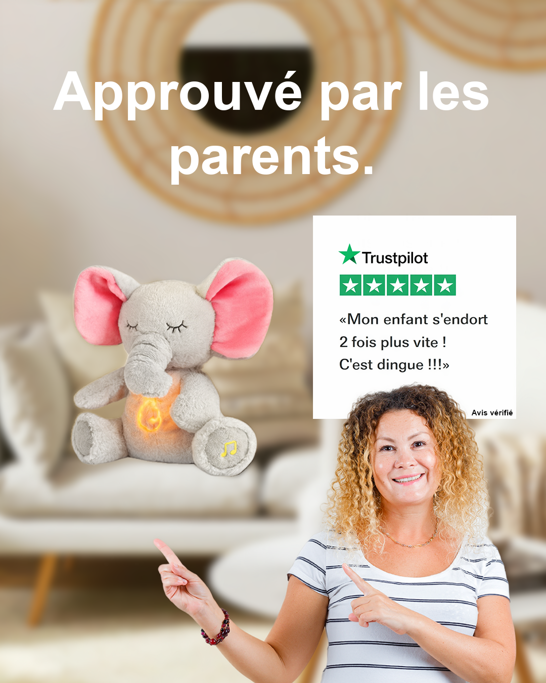 4 Modes Baby Breathing Soothing Elephant Plush Doll Toy Sleeping Companion Music and Light Doll Sensory Stuffed Toy Kids Gift