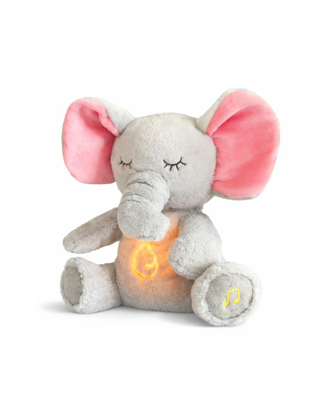 4 Modes Baby Breathing Soothing Elephant Plush Doll Toy Sleeping Companion Music and Light Doll Sensory Stuffed Toy Kids Gift